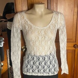 Express Lace ivory Top